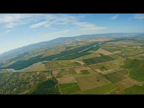 კახეთი, ალაზნის ველი. ხედი მთა შაქრიანიდან.